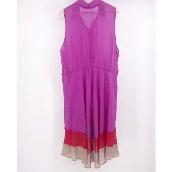 West Kei Rack Sheer Color Block Dress - Picture 2 of 4